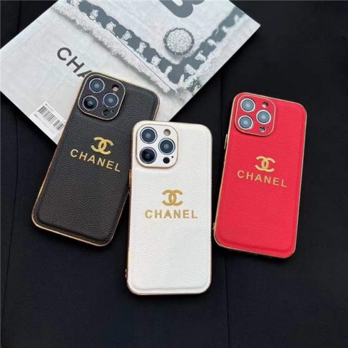 202303 Luxury CC Golden Electro Plated Bronzing Case for iPhone VAC13060