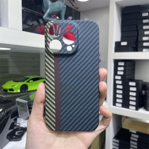 202303 Mixed Colors Real Carbon Fiber Case for iPhone VAC13140