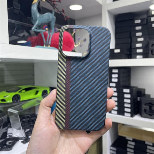202303 Mixed Colors Real Carbon Fiber Case for iPhone VAC13141