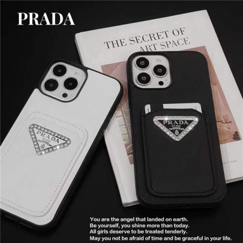 202303 Luxury Rhinestones PP Thick TPU Card Slot Case for iPhone VAC13088