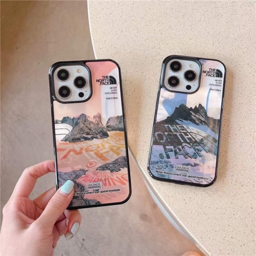 202304 YDYD The North Face One Case Dual 3D Patterns Magsafe Case Raster Optical Case for iPhone