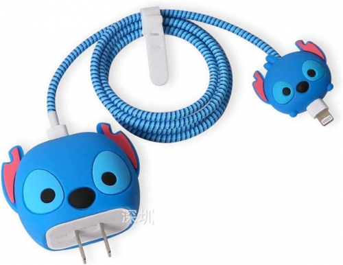 4pcs Set Stitch Cartoon Protect Case for iPhone 20w/18w Charger Kits VAC13289