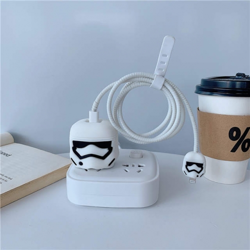 4pcs Set Star War Cartoon Protect Case for iPhone 20w/18w Charger Kits VAC13289