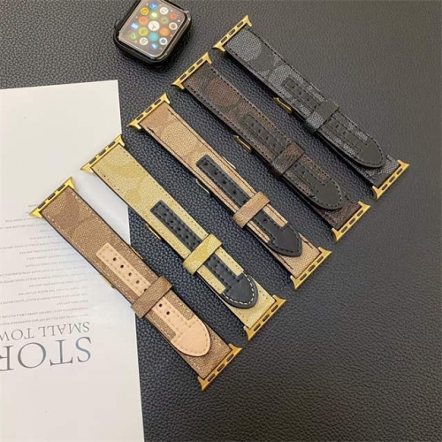 202401 Luxury CC Leather Watch Band for Apple Watch VAC13324