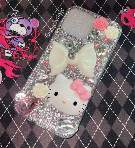 for Latest Samsung Hello Kitty Crystal Rhinestones Case VAC11874