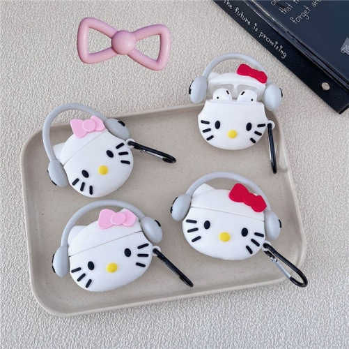 202401 KNKN Musical Hello Kitty 3D Silicon Case for AirPods