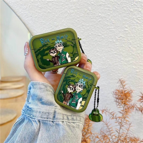 202401 CMCM Rick and Morty Square PC Case for AirPods
