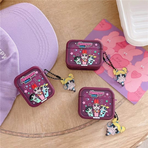202401 CMCM Powerpuff Girls Square PC Case for AirPods