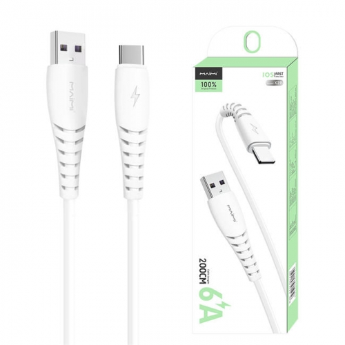 MIMI X39 200cm Lightning Charging Cable Suit for iPhone Xs i11 i12 VAC13407