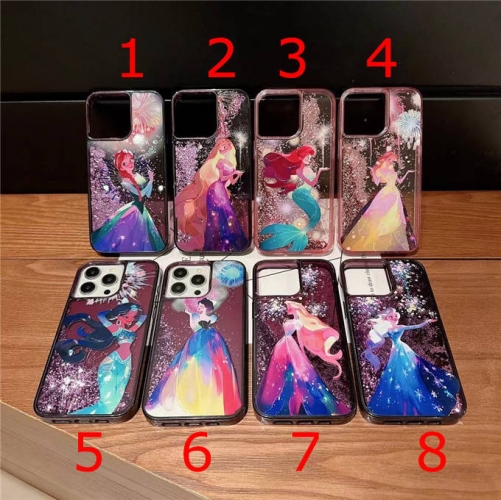 202402 SYSY Disney Princess Liquid Glitter Case for iPhone