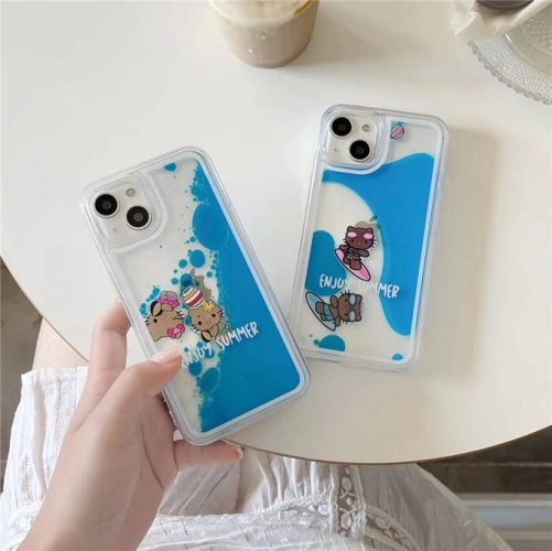202402 SYSY Sanrio Hello Kitty Liquid Case for iPhone