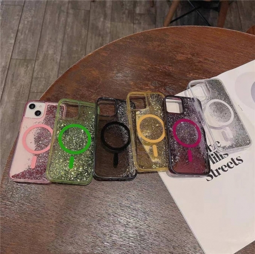 202402 SYSY Liquid Glitter Magsafe Case for iPhone