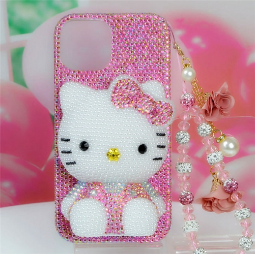 202402 Hello Kitty Crystal Full Rhinestones Case for iPhone VAC13639
