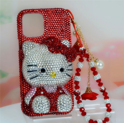 202402 Hello Kitty Crystal Full Rhinestones Case for iPhone VAC13641