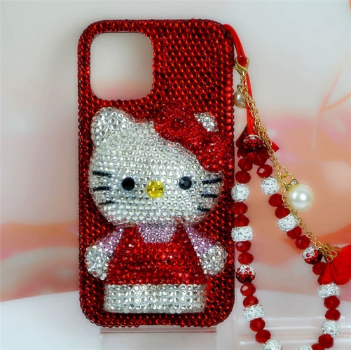 202402 Hello Kitty Crystal Full Rhinestones Case for iPhone VAC13645