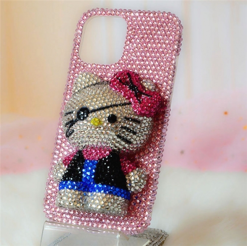 202402 Pirate Hello Kitty Crystal Full Rhinestones Case for iPhone VAC13644