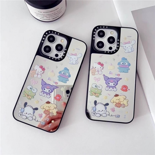 202402 NNNN Casetify x Sanrio Families Melody Kuromi Hello Kitty Mirror Case for iPhone