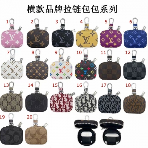 202402 Luxury PU Leather Universal Bag for AirPods