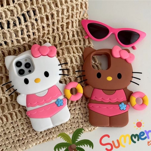 202402 YPYP Sanrio Hello Kitty 3D Silicon Case for iPhone