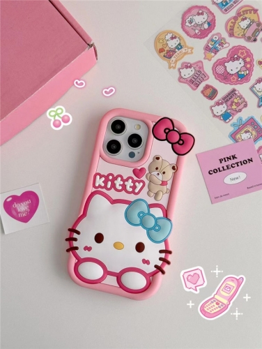 202402 YPYP Sanrio Hello Kitty 3D Silicon Case for iPhone