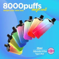 8000 puffs rechargeable disposable pod