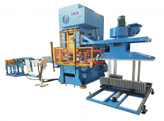 Serpentine heat exchanger fin press line