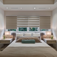 Emlux Curved Zebra Blinds | Custom Shaped Roller Window Shades