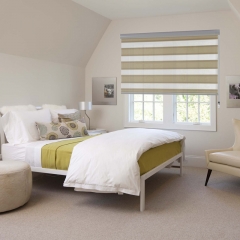 Custom Double Layer Zebra Roller Shades | Factory Window Blinds Fabric