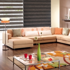 Emlux Curved Zebra Blinds | Custom Shaped Roller Window Shades