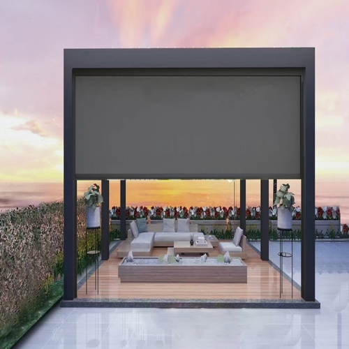 Outdoor Windproof Pergola Screens | Zip-Track Side Channels | Poolside & Deck Use