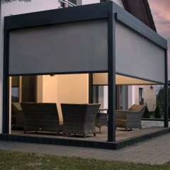 Motorized Windproof Zip Track Roller Blinds – OEKO-TEX Certified Outdoor Blackout Shades (600x400cm)