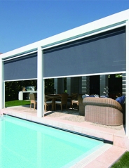 Emlux Factory Direct Price Windproof Curtains Wireless App| Customized Electric Zip Track Windproof