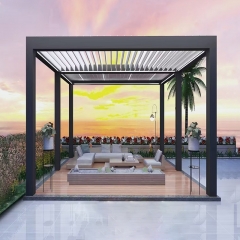 Winddichte motorisierte Rollos für den Außenbereich, leichte Sonnenschutz-Rollos