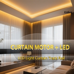 Electric Curtain Track Full Set with Tuya WiFi Support And | Motorized Fashion Atmosphere Lights Curtain