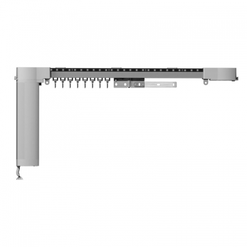 Riel de cortina motorizado con control remoto y luz LED para cortinas eléctricas y automáticas.