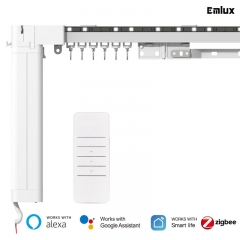 Smart Curtains with Ambient Lights Complete Set | Track Remote, DIY Installation for Home Apartment