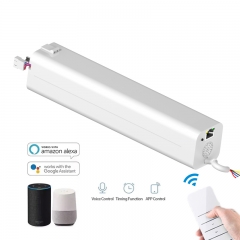 Smart Curtains with Ambient Lights Complete Set | Track Remote, DIY Installation for Home Apartment