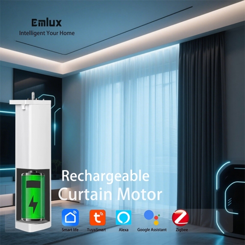 No Wiring Battery Operated Curtain Motor - Easy DIY Installation for Existing Curtains with Multiple Control Methods & Settings