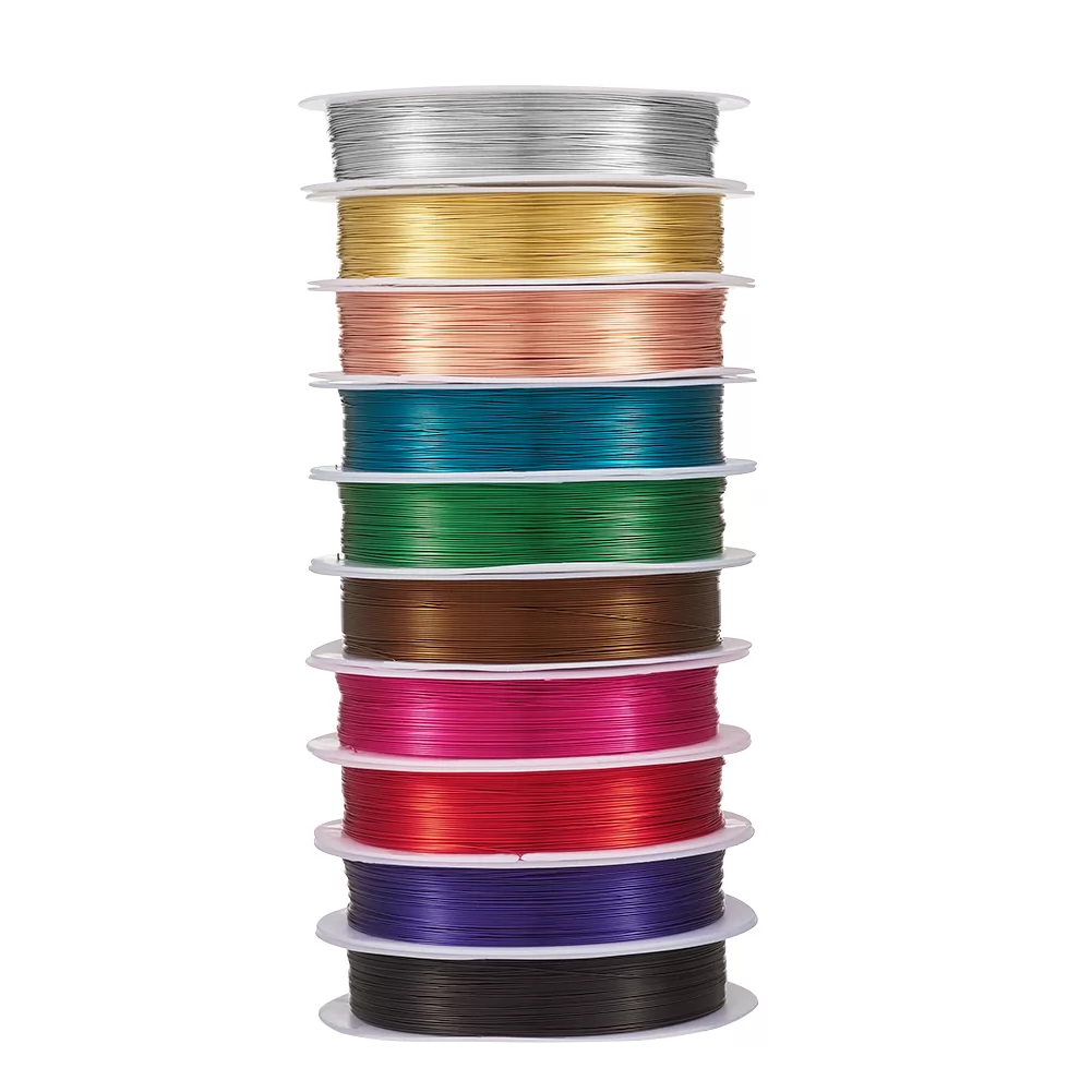 10 Rolls 18~28 Gauge Jewelry Wire 10 Colors Beading Wire for Crafts