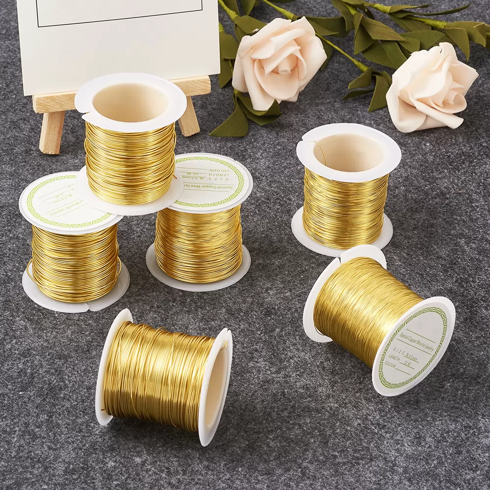 4 Rolls Of Copper Wire For Jewelry, Wire Diameter 0.3 Mm, 15 M Gold Silver  Rose Copper Wire, Ring Jewelry Making, Wire Jewelry, Flower Craft Making