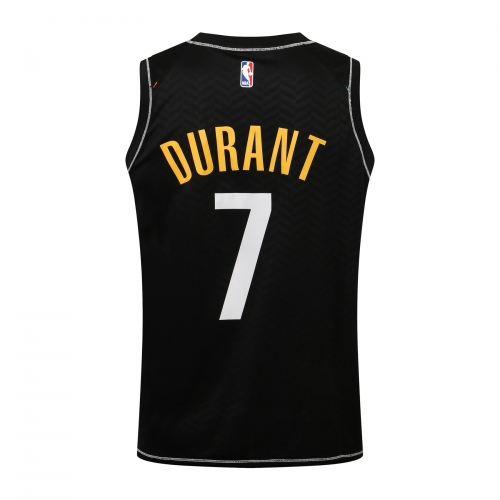 NBA City Edition Nets Black No. 7 (Hot Pressed)