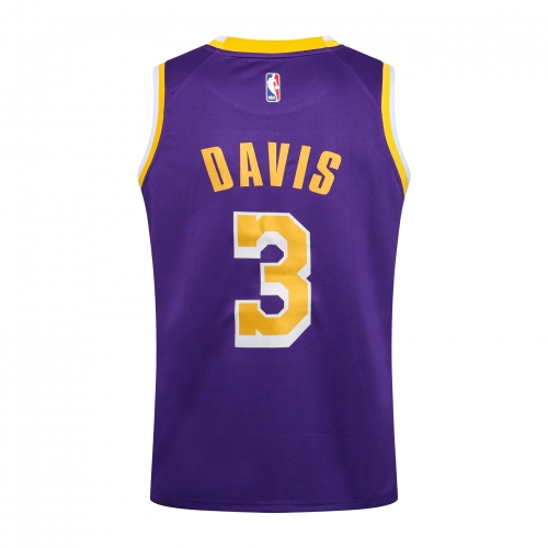 Nike NBA Lakers Crew Neck Purple No. 3 (Hot Pressed)