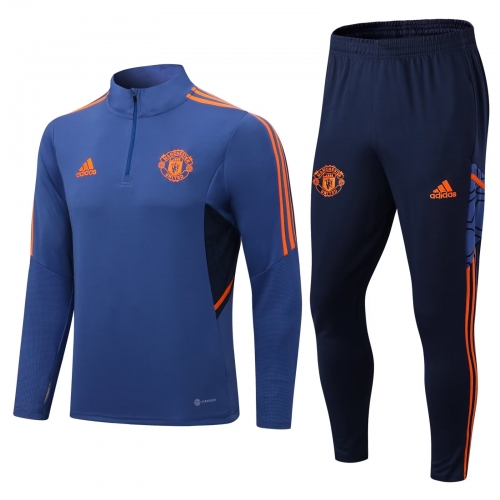 22-23 Manchester United Grey Blue Training Kit