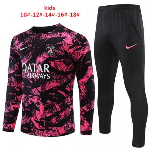 22-23 Paris Pink Black [Camouflage] PSG KIDS Training Suit