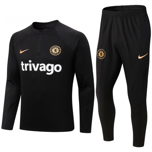 22-23 Chelsea Black Adult Training Suit