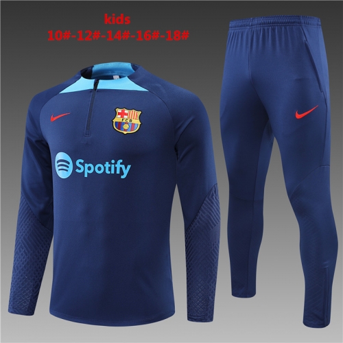 22-23 Barcelona Royal Blue KIDS Training Suit