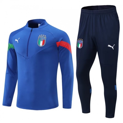 22-23 Italian color blue training clothes