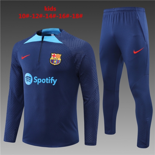 22-2 Barcelona Royal Blue [Player Edition] KIDS Training Suit