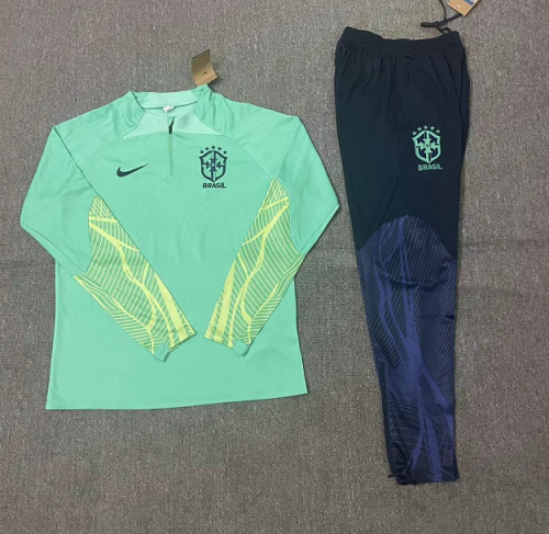 22-23 Brazil Light Green KIDS Training Suit