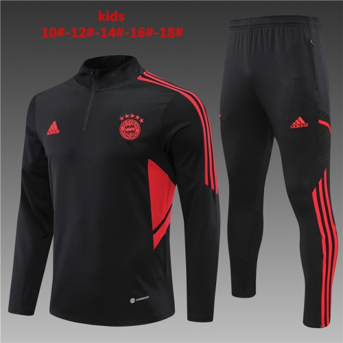 22-23 Bayern Black KIDS Training Suit